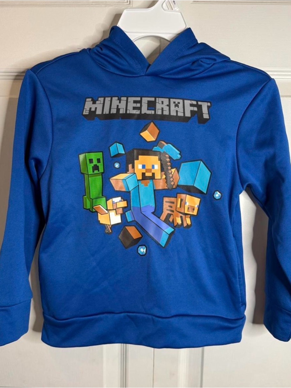 Minecraft Blue Kids Hooded Sweatshirt